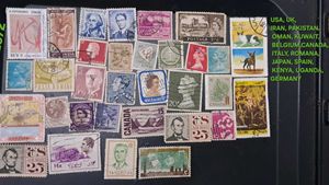 33 Vintage Foreign Stamps
