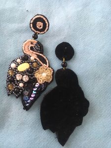 Beaded flamingo Earrings