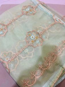 Embroidered Net Dupatta