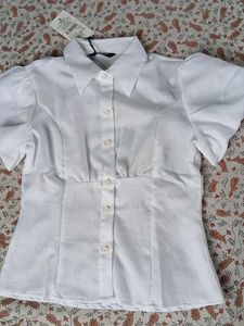 Chic White Puff Sleeve Shirt