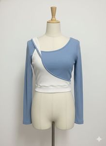 Chic Color Block Long Sleeve Top