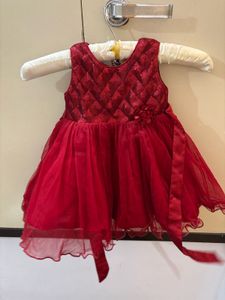 Red Sequined Party Dress
