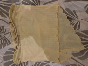 Women's summer Yellow Embellished top