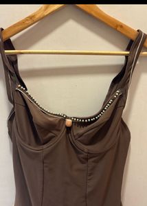 Chic Brown Bodysuit