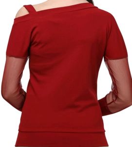 Mitaha Maroon One Side Off-shoulder Top
