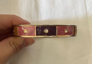 Chic Enamel &amp; Stone Bangle Bracelet