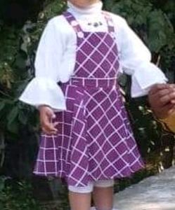 White Top And Pinafore Dress