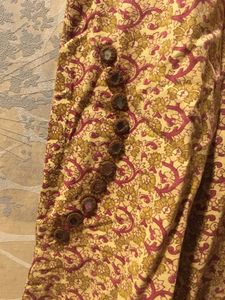 cotton block print anarkali full suit set.