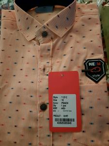 🌷New Partywear Peach Shirt- 10size
