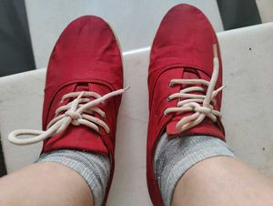 Red Casual Shoes