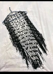 Boho Sheer Black Fringe Kimono