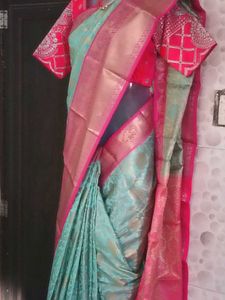 BrandNewElegant PartyWear KanjeevaramSilkSeaGreen