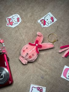 Cute Pink Bunny Keychain🐰❤️