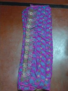 Embroidered Purple Saree