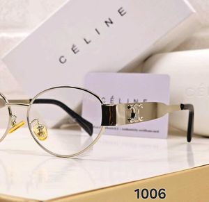 Celine Gold Oval Eyeglasses
