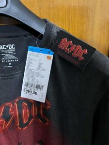 SF JEANS PANTALOONS AC DC CHARCOAL WASHED TSHIRT