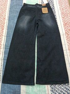 beautiful...💐denim black boyfriend/wide leg jeans