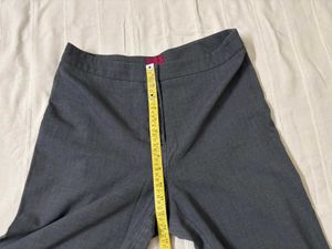Formal Grey Wide-Leg Trousers