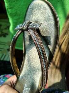 Sparkling Embellished Flip Flops