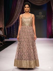 Floral Print Anarkali Dress