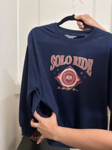 Navy Blue Sweatshirt with Pockets