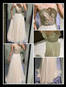 Aspeed Designer Beige Ball Gown /Prom dress