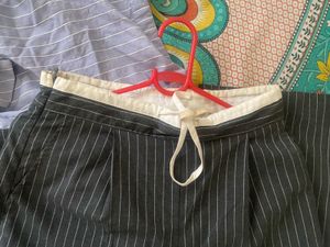 Striped High-Waisted Trousers