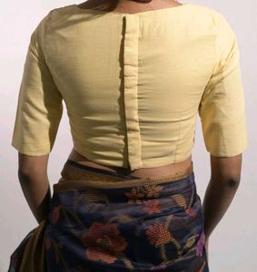 Elegant Yellow V-Neck Blouse