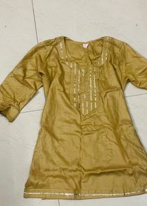 Unused Golden Embroidered Kurta