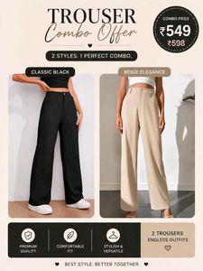 High-Waisted Wide-Leg Trousers