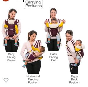 Baby Carry Bag For 0-2 Year ( Red &amp; Cream)