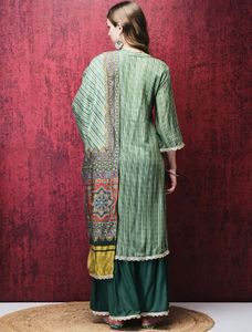Green Kurta-Sharara Set &amp; Dupatta 🦚