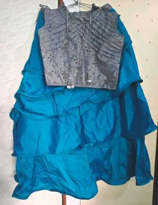 Designer Grey Blue Lehenga Choli 💙🩶