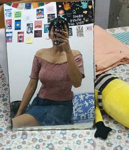 Chic Ribbed Off-Shoulder Top