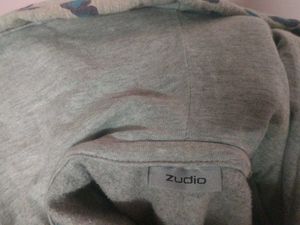Grey Coloured Animal Print Hoodie From Zudio.
