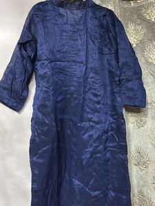 Embellished Blue Kurta and bell bottom palazzo