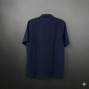 Men's Navy Blue Short Sleeve Shirt