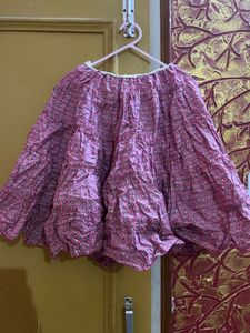 Boho Pink Floral Print Tiered Skirt