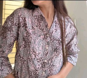 Floral Print Button-Down Shirt