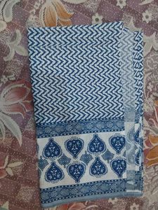 Blue &amp; White Printed Kurta