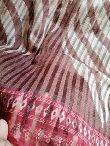organza Saree with Floral Motifs