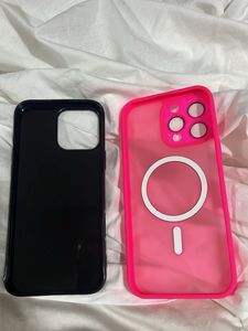 iPhone Case Duo: Neon Pink &amp; NYC Collage