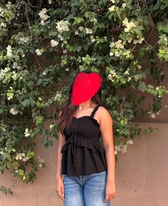 Chic Black Ruffled Mini Dress