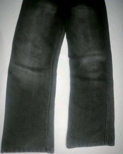Ash black loose straight fit jeans