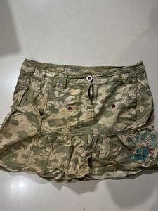 Camo Print Skater Skirt