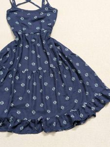 Floral Mini Dress 🌸 Cross-Back Straps