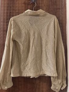 Sparkly Gold Long Sleeve Blouse