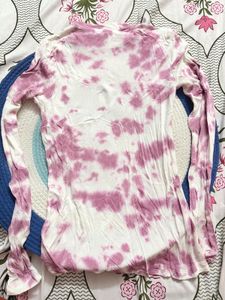 Tie-Dye Long Sleeve Top not used