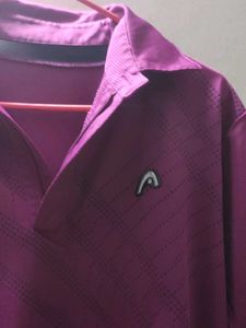 head tennis Men's Purple Polo T-Shirt