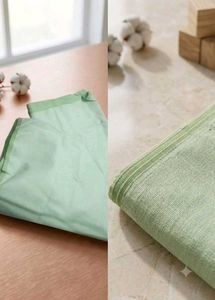 Light Green Poly-Cotton Shirting Fabric - 2 Meters